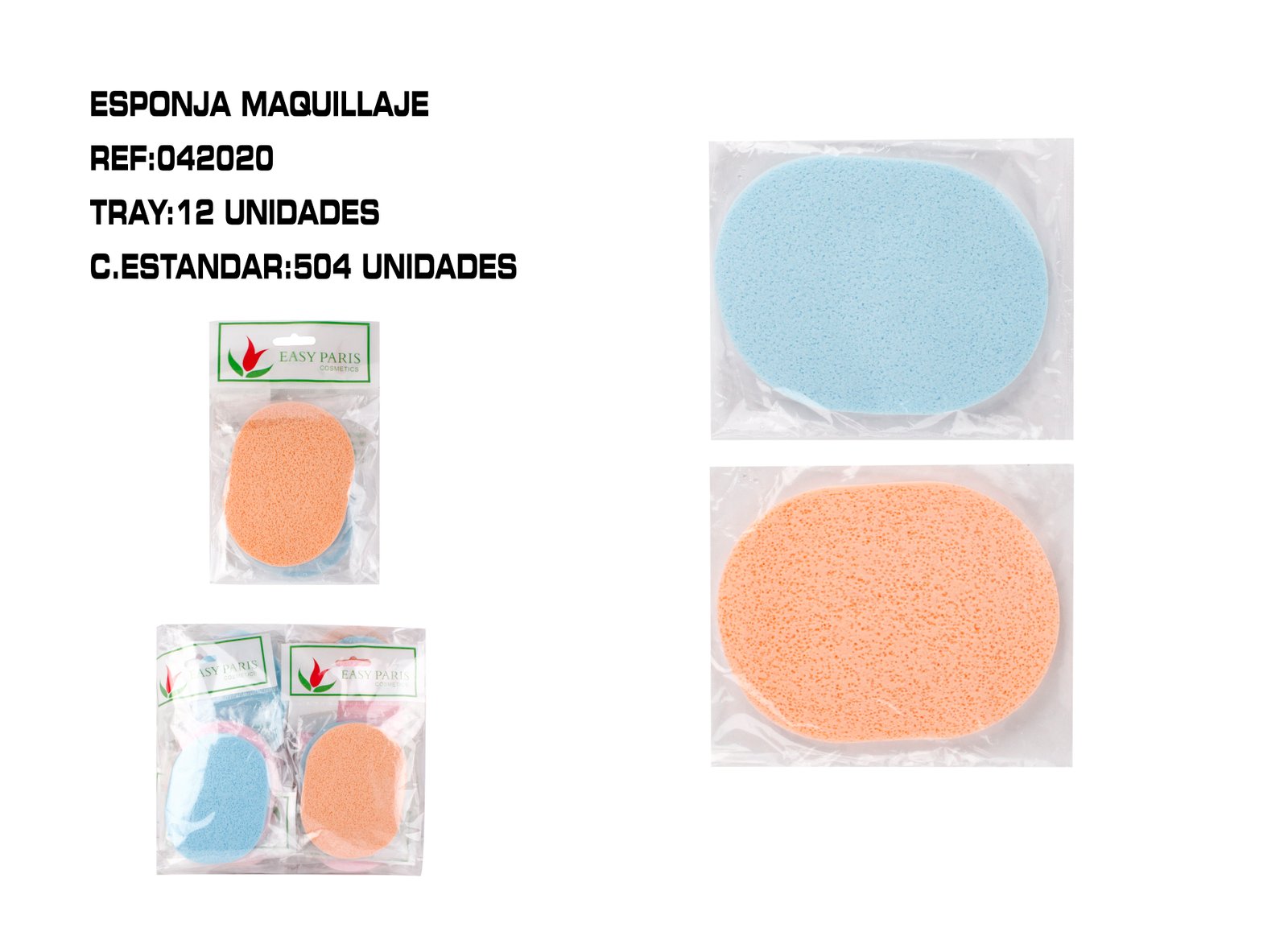 PACK 2U ESPONJA DESMAQUILLAJE OVAL