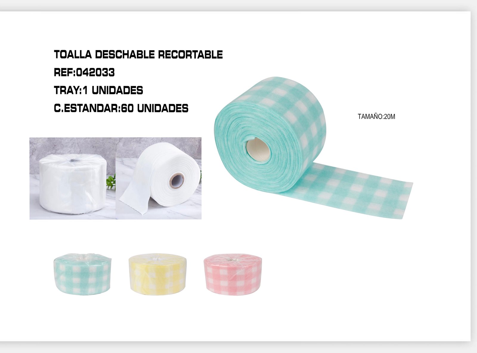TOALLITAS RECORTABLE 20M BLANC/COLOR 36 O