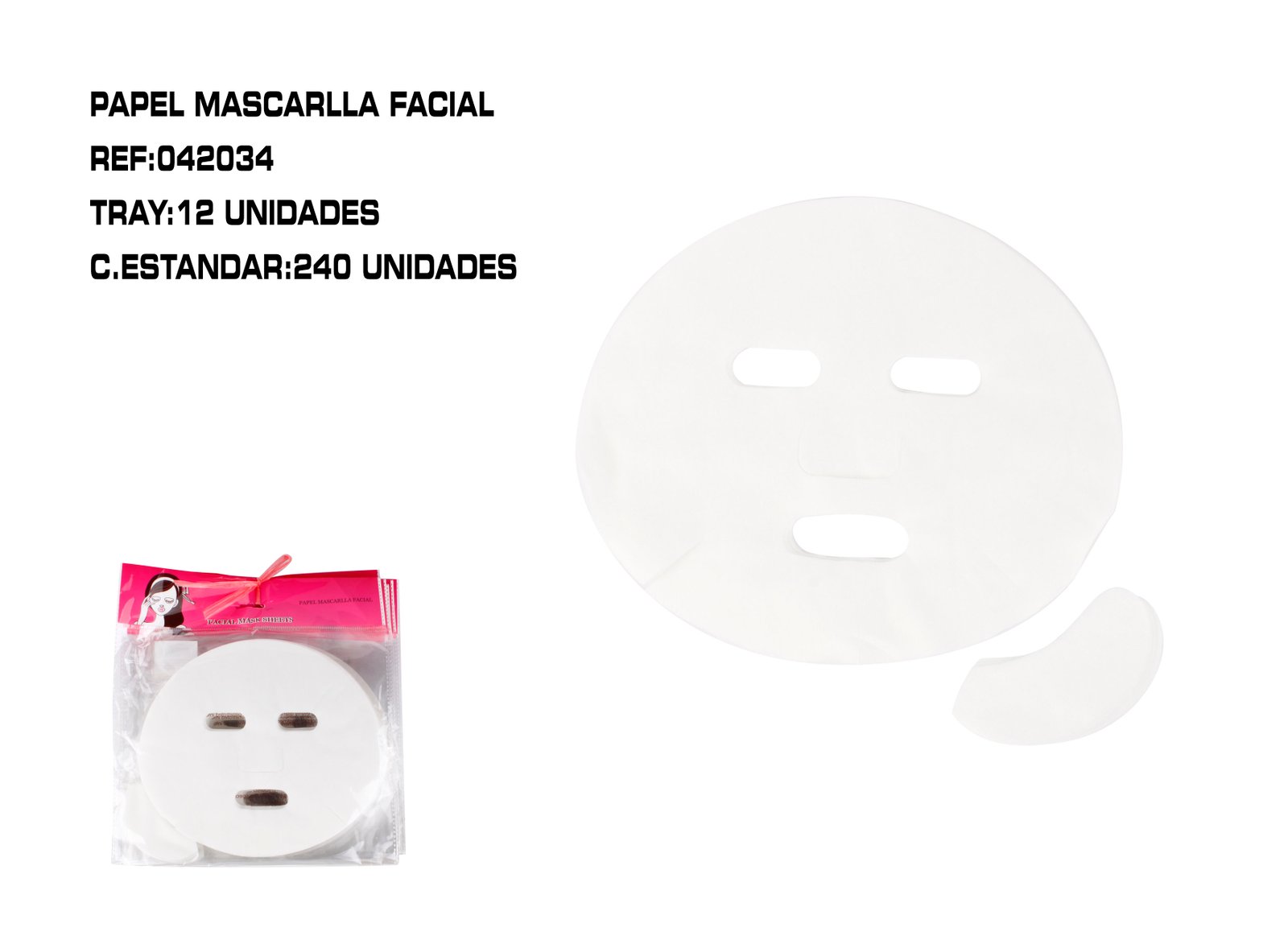 20 MASCARILLA FACIAL DESCHABLE