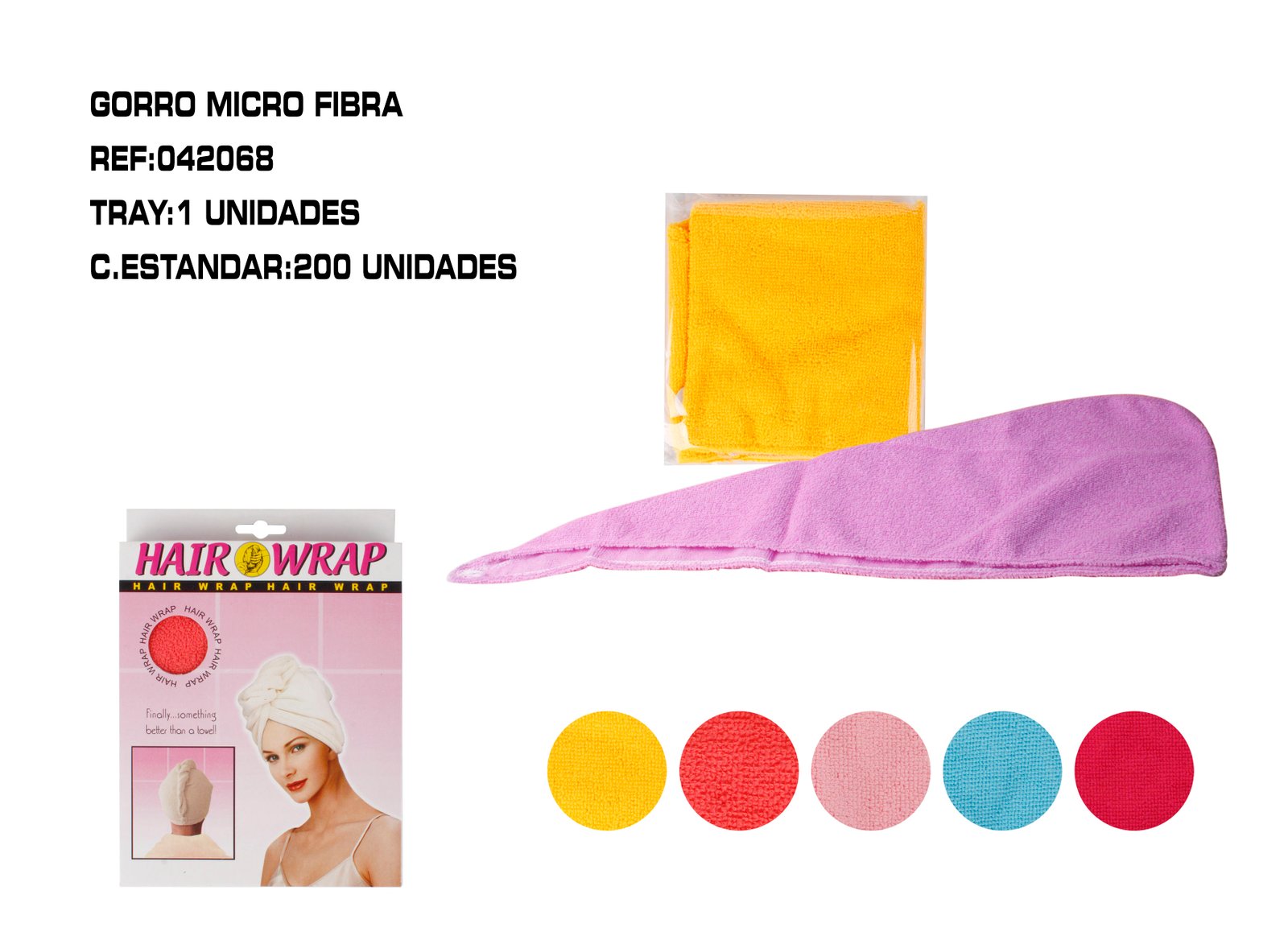 GORRO DE TOALLA MICROFIBRA