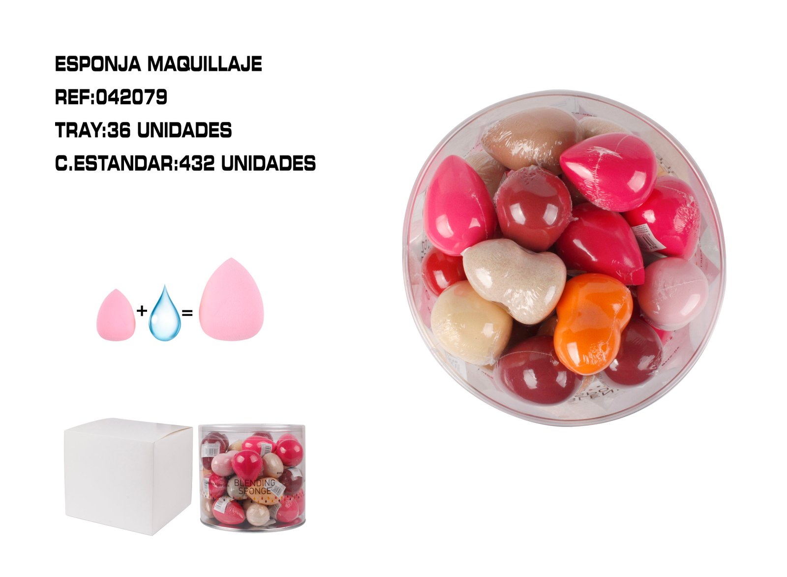 ESPONJA MAQUILLAJE FORMA SURTIDA