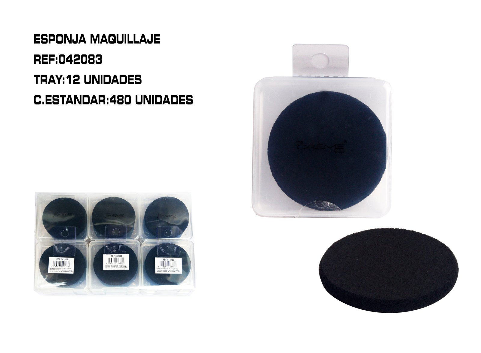 ESPONJA MAQUILLAJE COLOR NEGRA