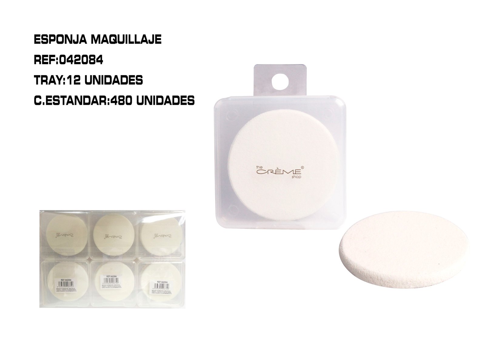 ESPONJA MAQUILLAJE COLOR BLANCA