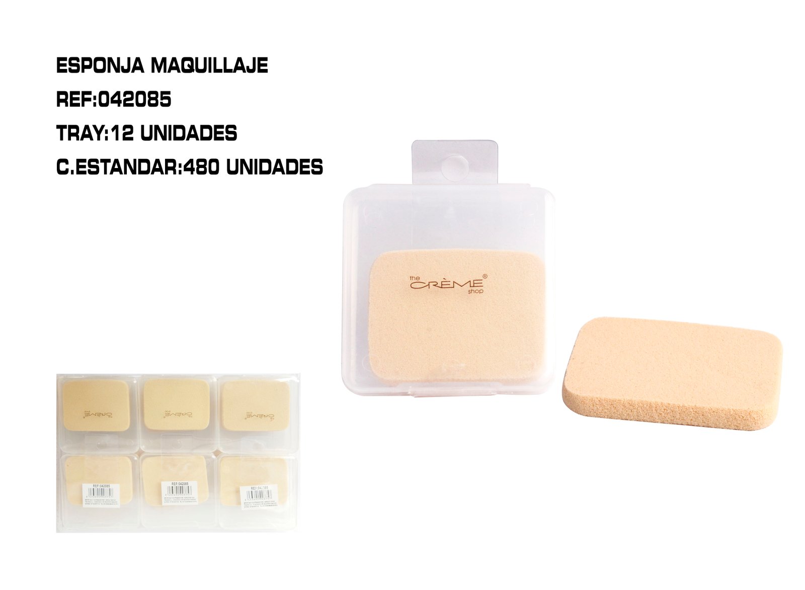 ESPONJA MAQUILLAJE COLOR BLANCA