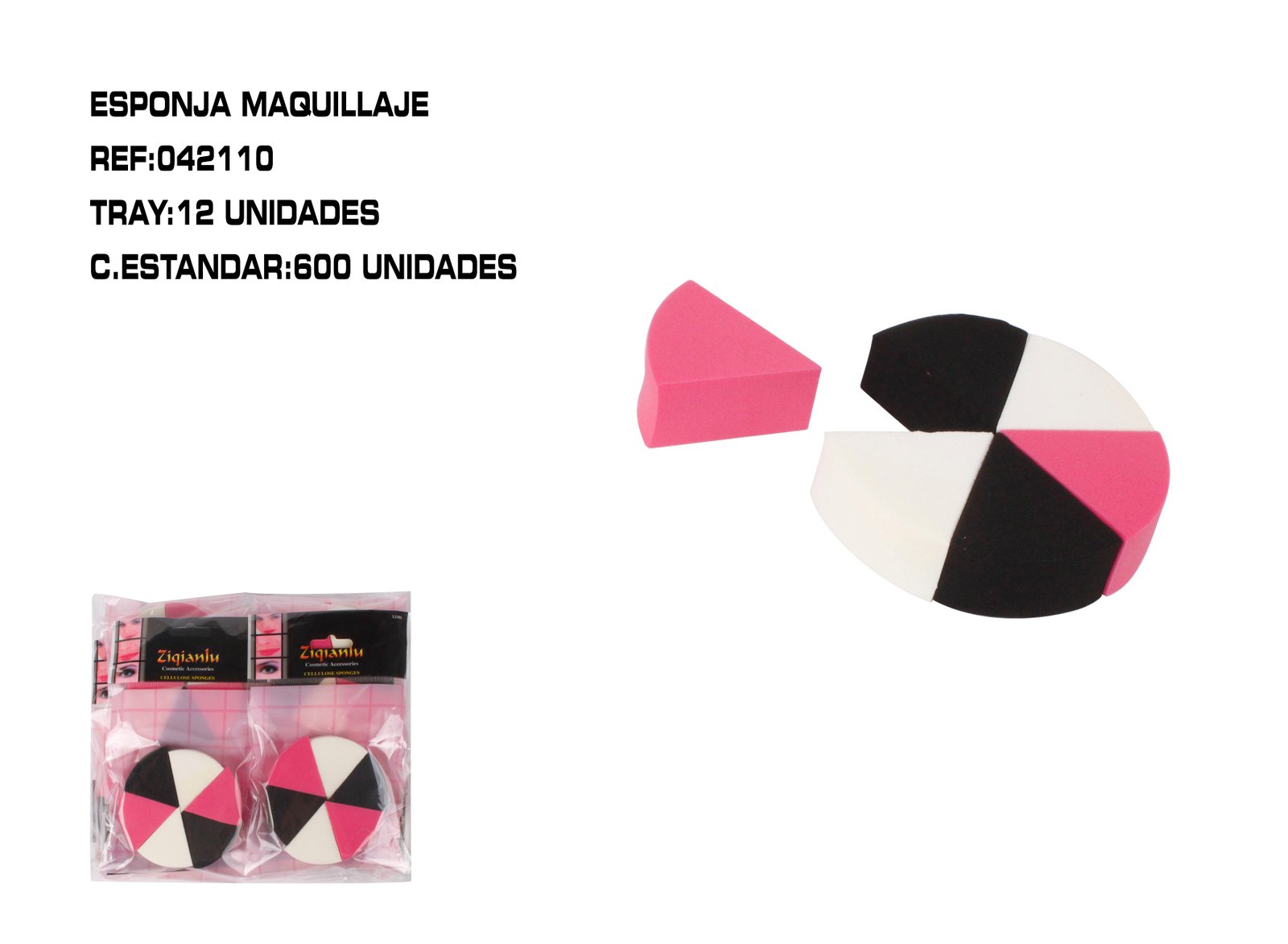JUEGO 6 ESPONJAS DE MAQUILLAR 12/U 600/U FACIL DE LIMPIAR