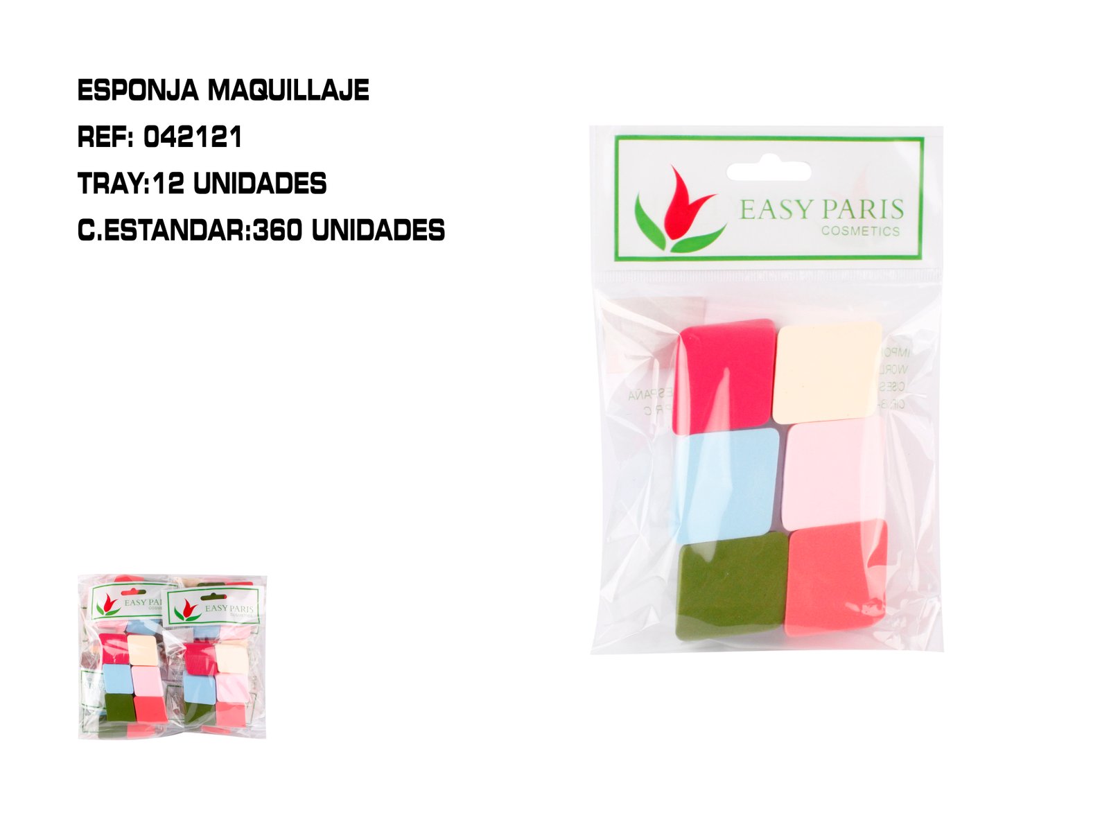 PACK6 ESPONJAS DE MAQ. CUADRADA