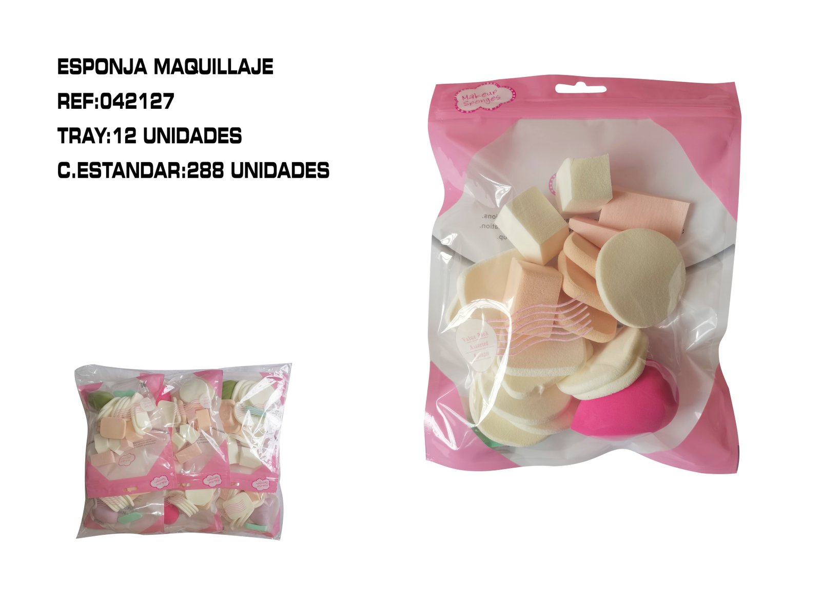ESPONJA SURTIDO 20P PARA MAQUILLAR