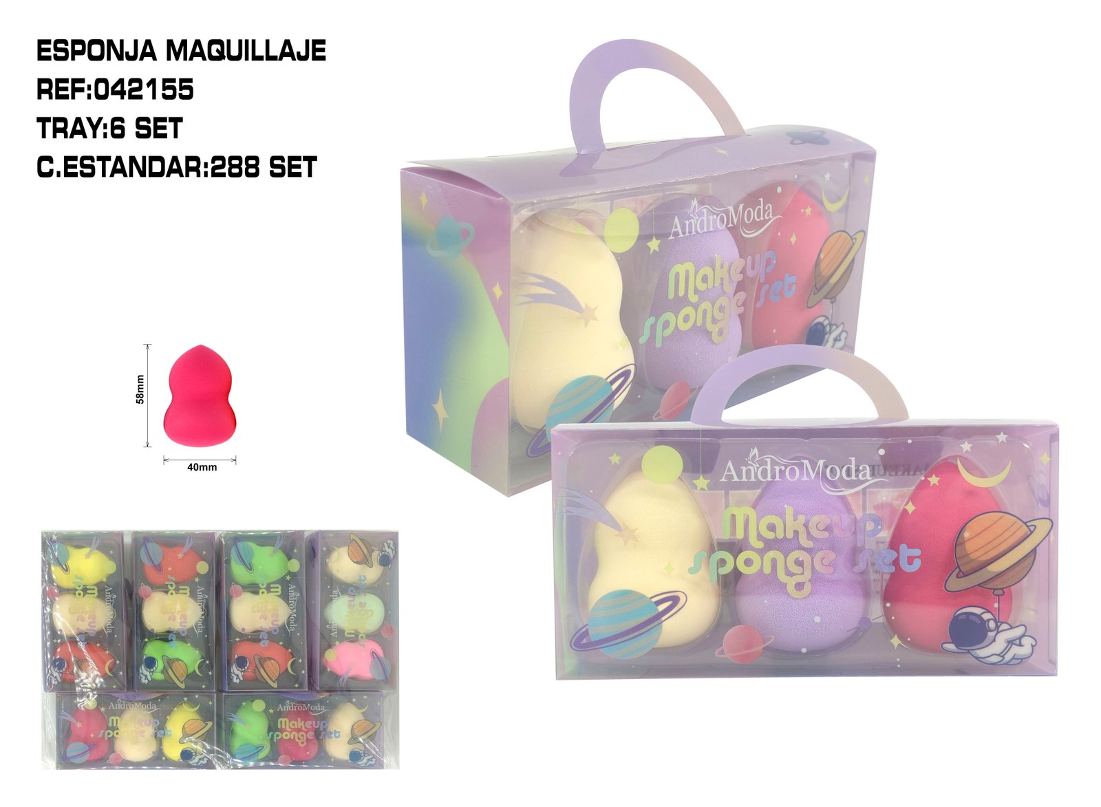 PACK 3 ESPONJAS DE MAQ.6/P