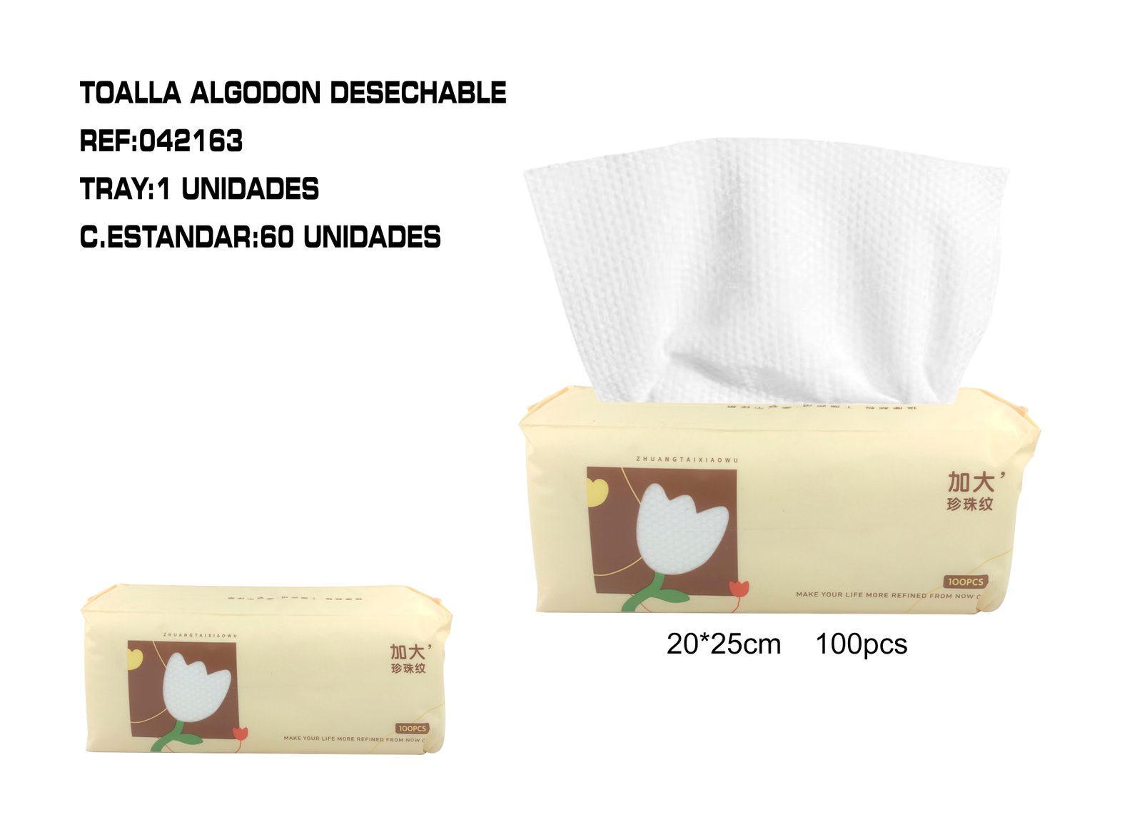 TOALLA DESECHABLE 100/20*25CM