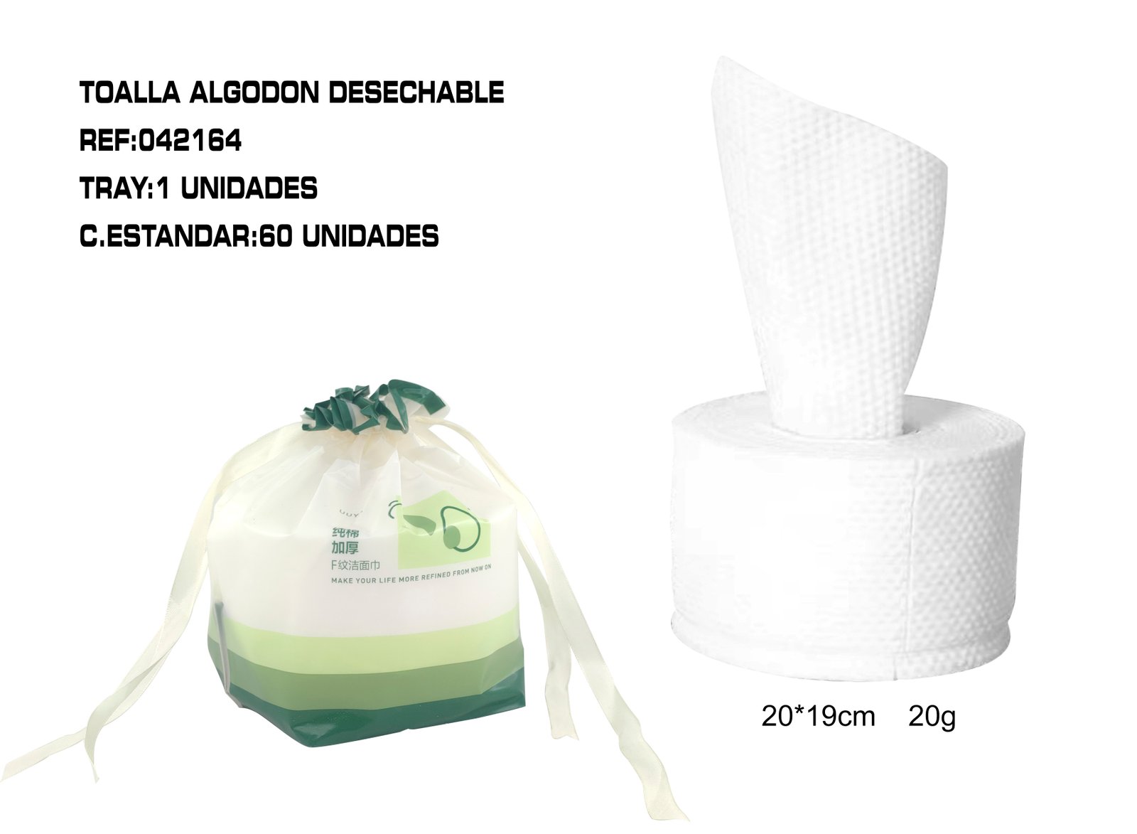 TOALLITA PAPEL DESECHABLE 20*19CM