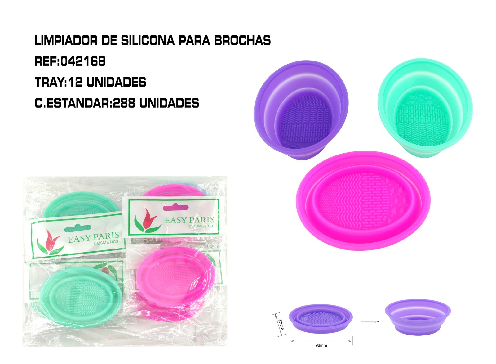 CUENCO SILICONA LIMPIA BROCHAS 9*7.3CM