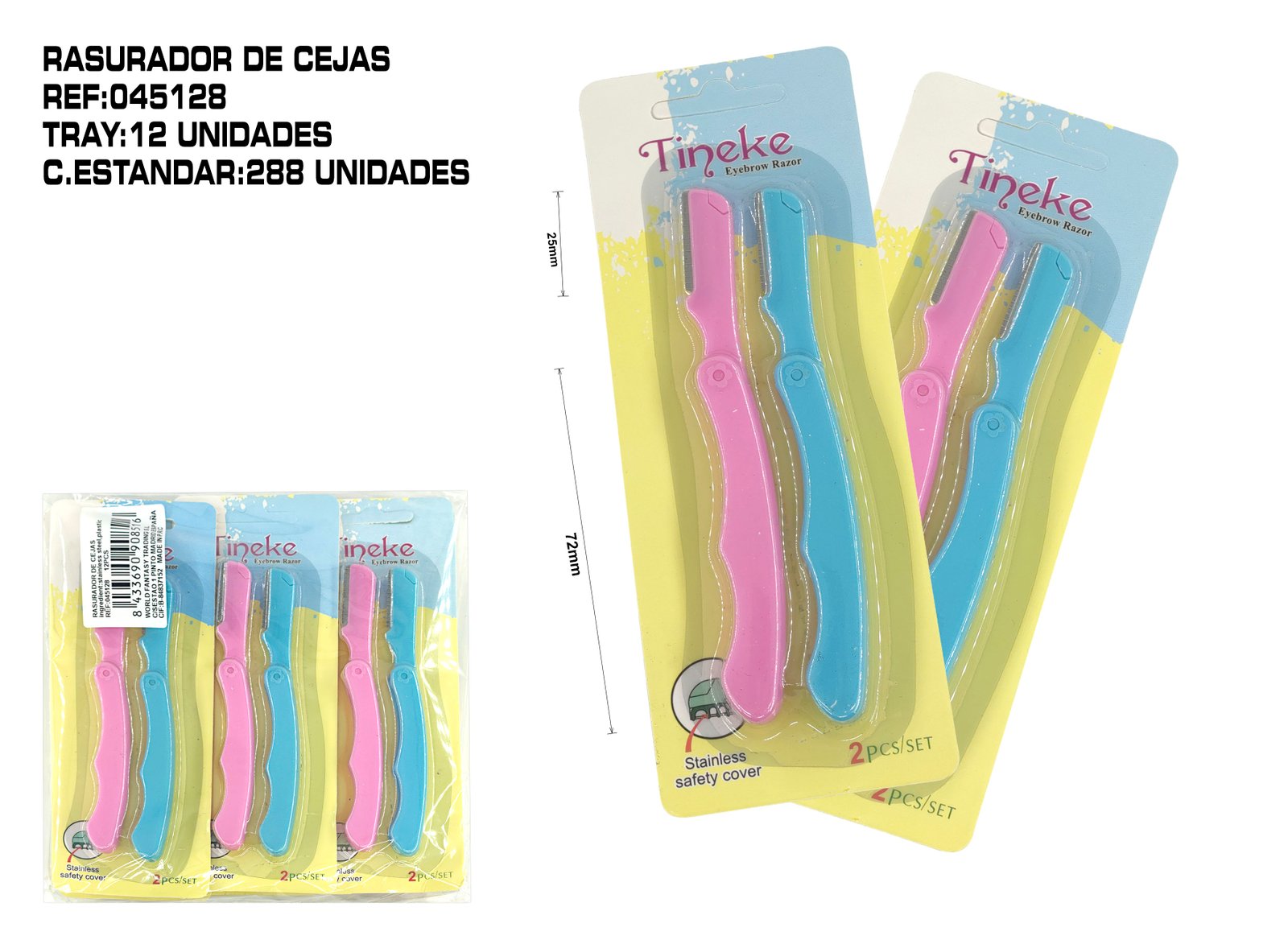 RASURADOR DE CEJAS 2 PIEZAS