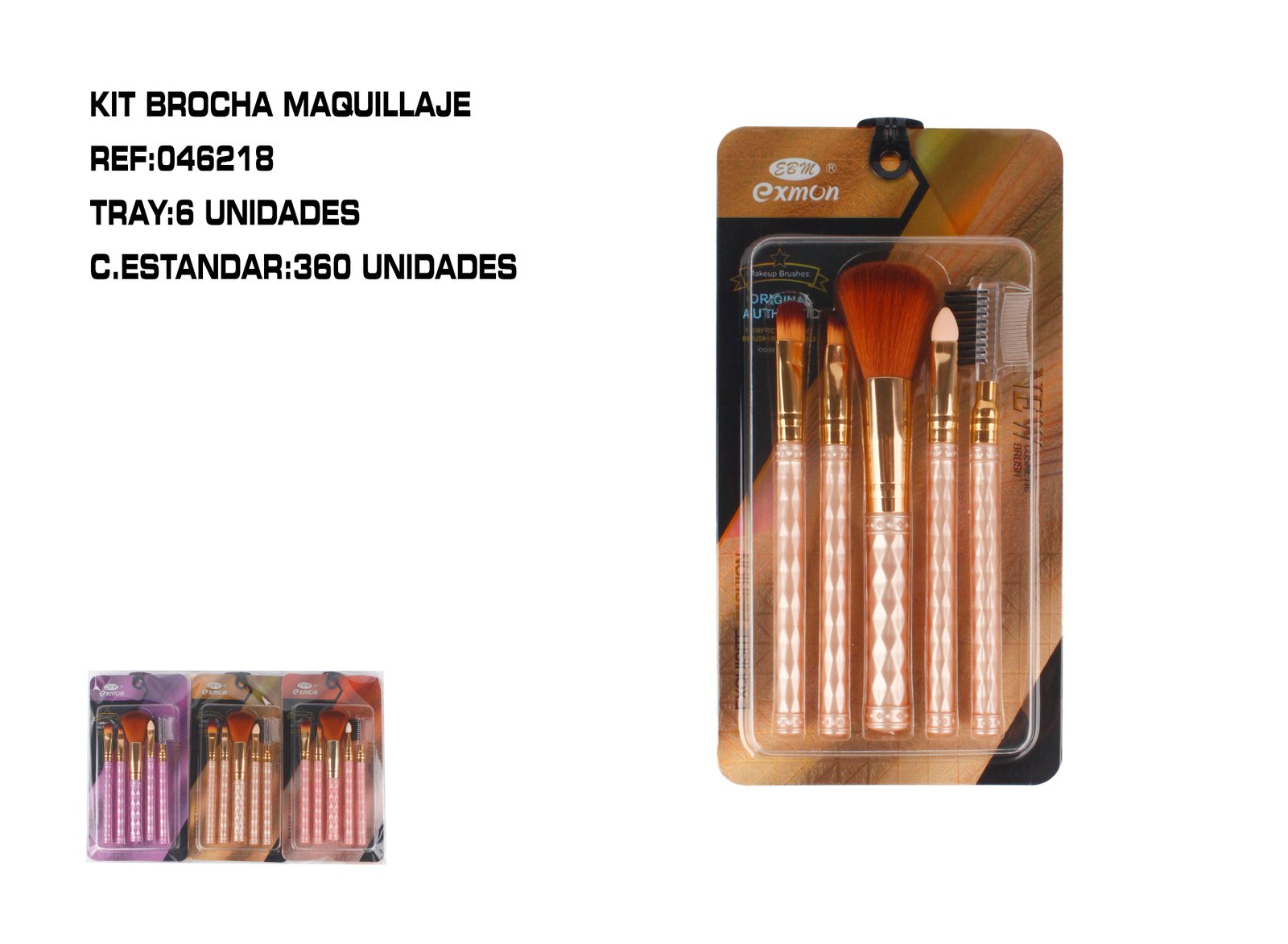 KIT 6 PINCEL PARA MAQUILLAR