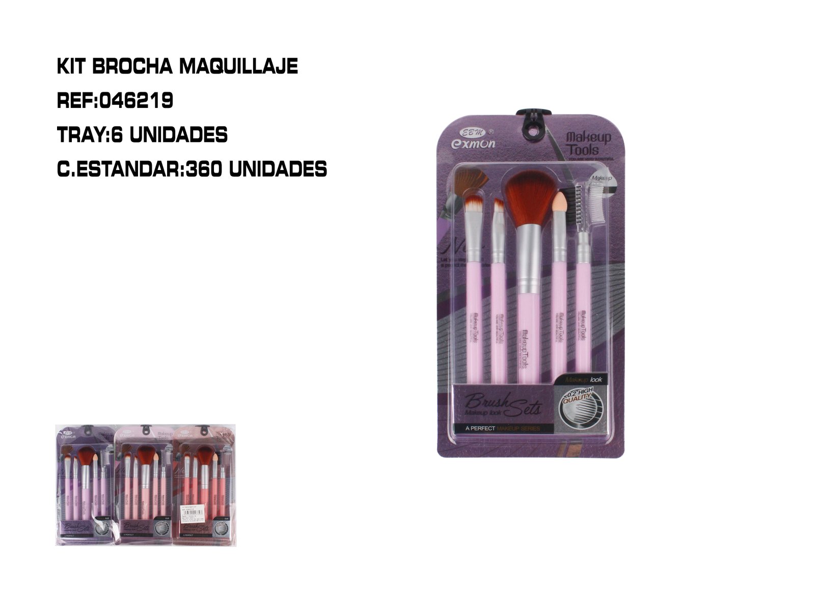 KIT 6 PINCEL PARA MAQUILLAR