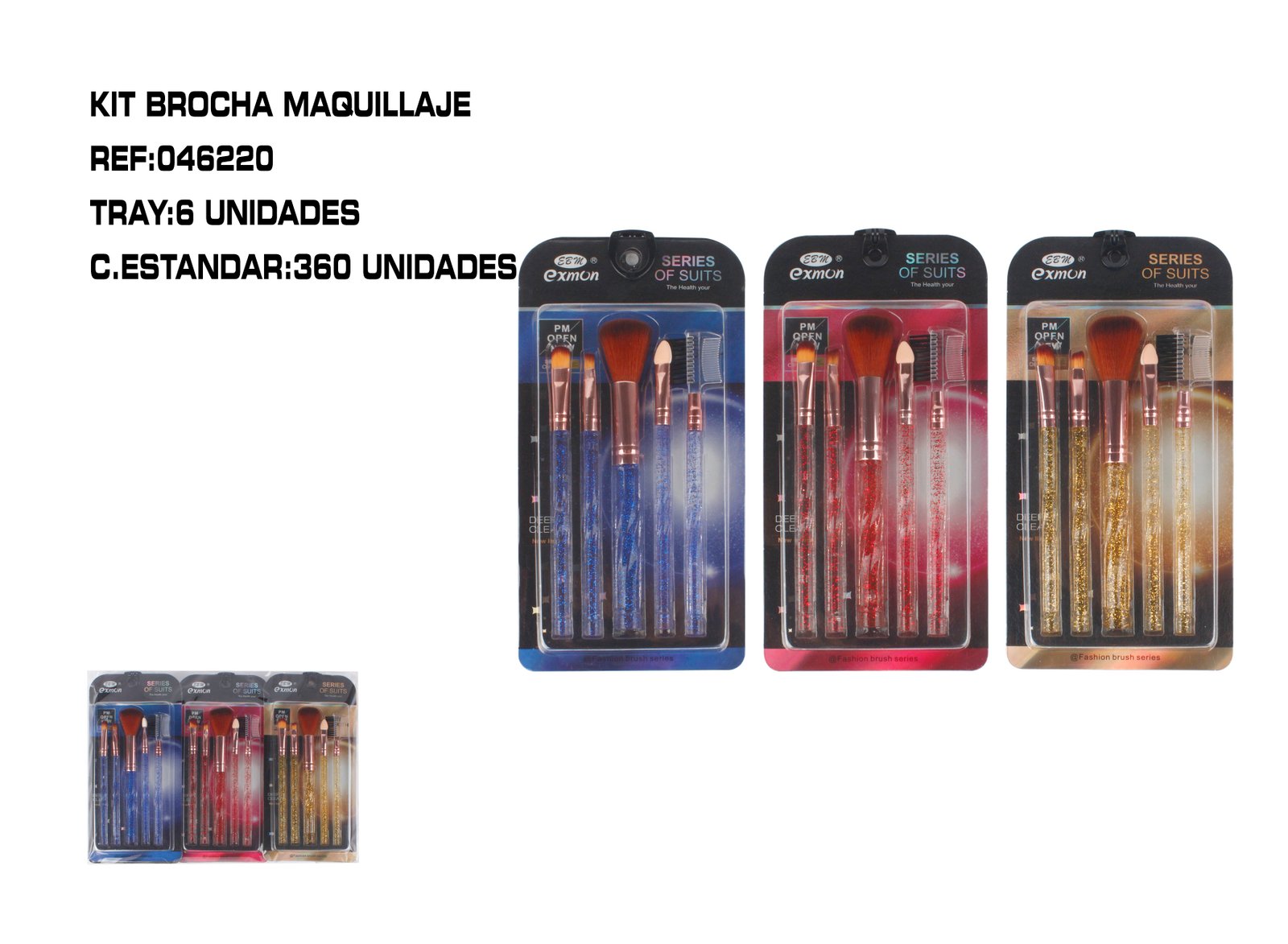 KIT 6 PINCELES PARA MAQUILLAR