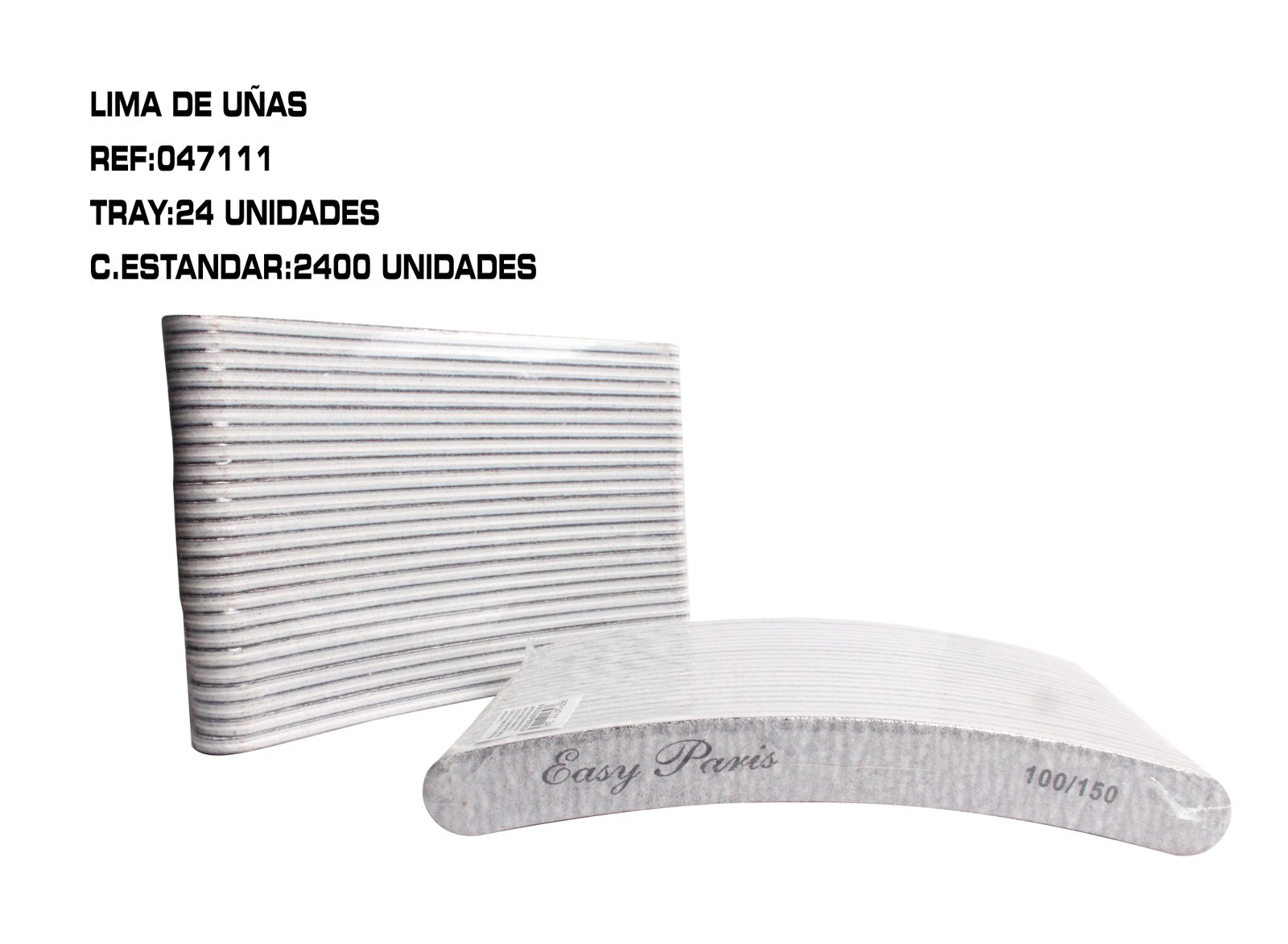 24 LIMAS PROFESIONALES EASY PARIS,DOBLE CARA, 100/150 CURVA, EN COLOR