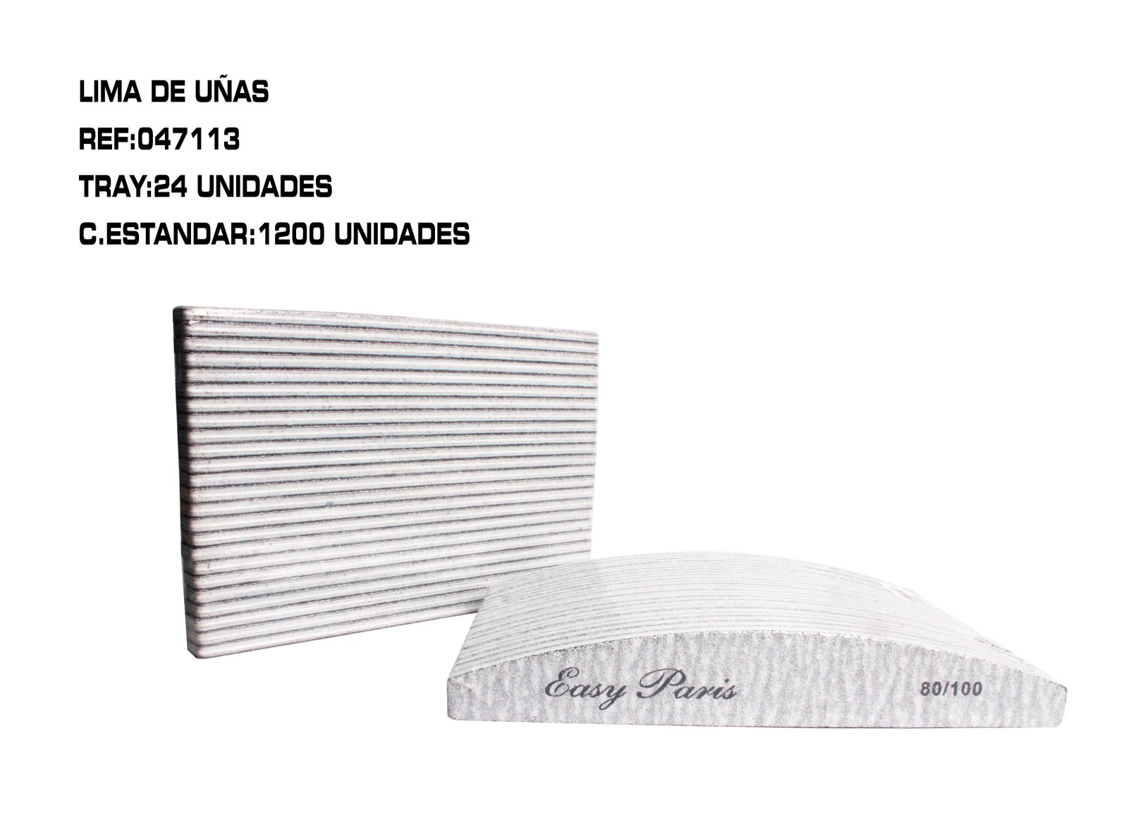 24 LIMAS PROFESIONALES EASY PARIS,DOBLE CARA, 80/100 CURVA/RECTA, EN C