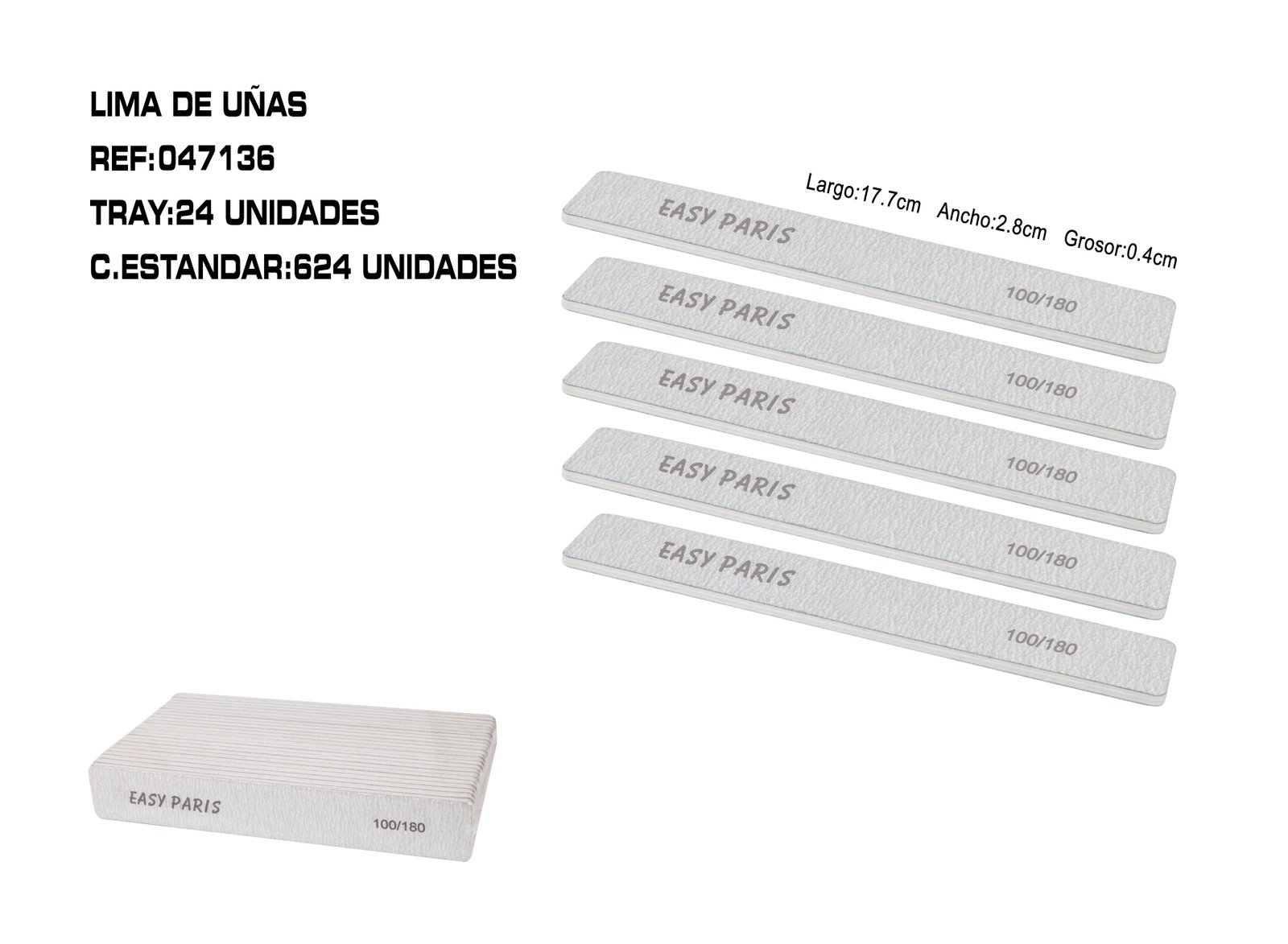 LIMA GRIS 100/180 17.7CM*2.8*4.4