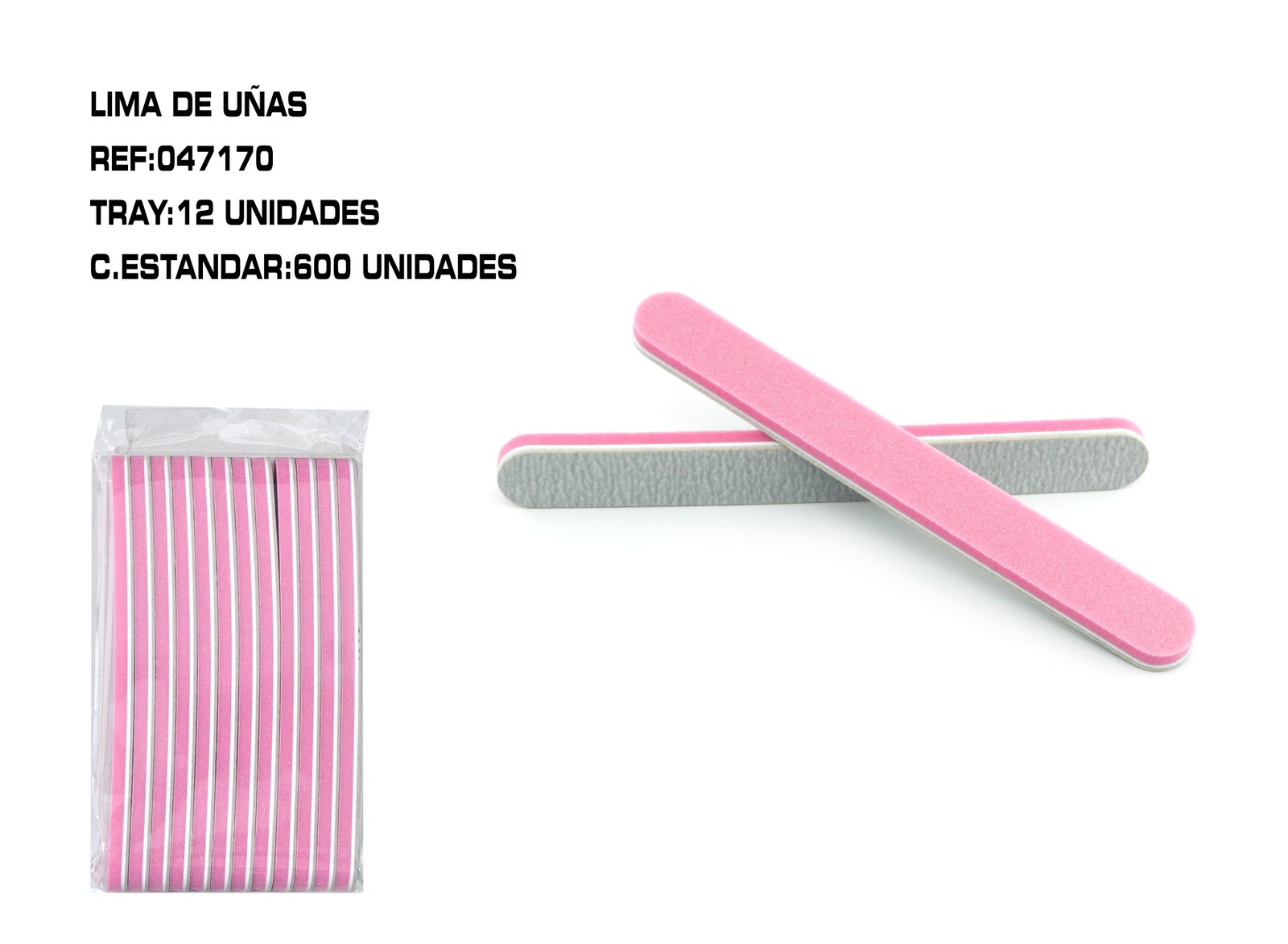 LIMA DE UÑAS DOBLE USO 100/180 12U