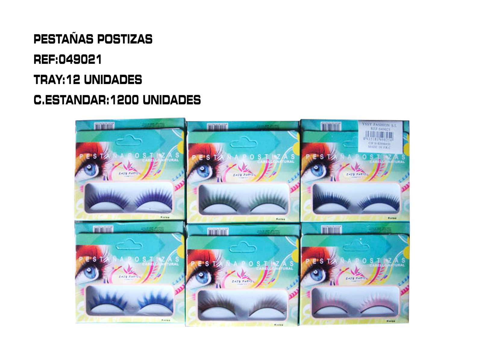 PESTAÑA POSTIZAS COLOR