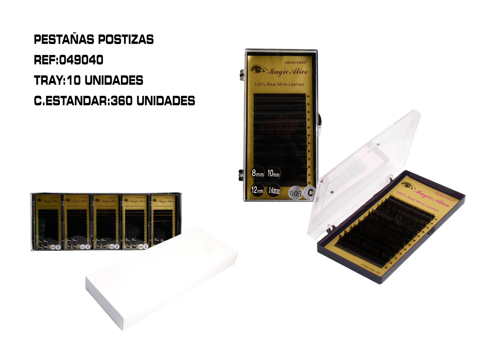 EXTENSION DE PESTAÑAS 0.05*8MM.10MM.12MM.14MM