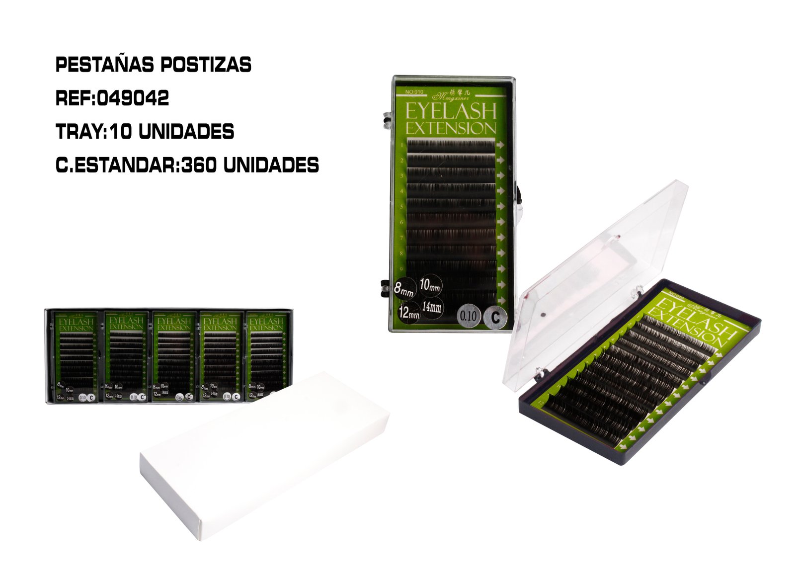 EXTENSION DE PESTAÑAS 0.10*8MM.10MM.12MM.14MM