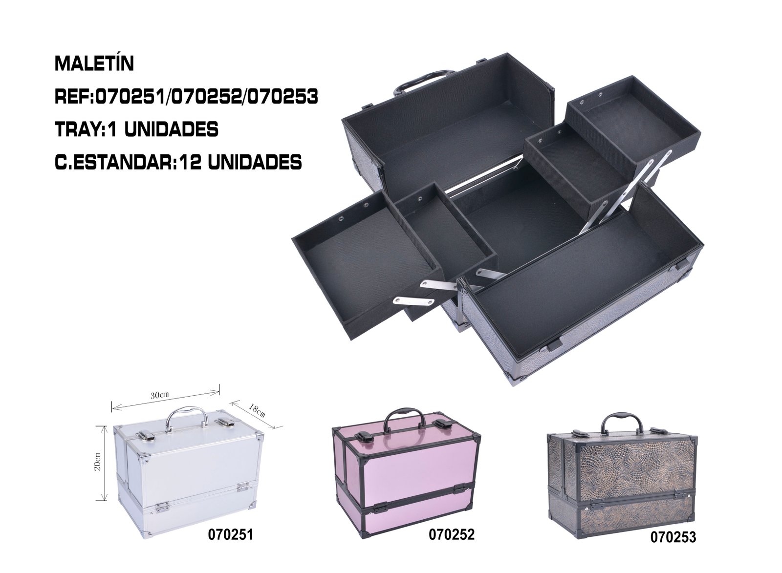 MALETIN 2 CAPAS VACIO COLOR ROSA