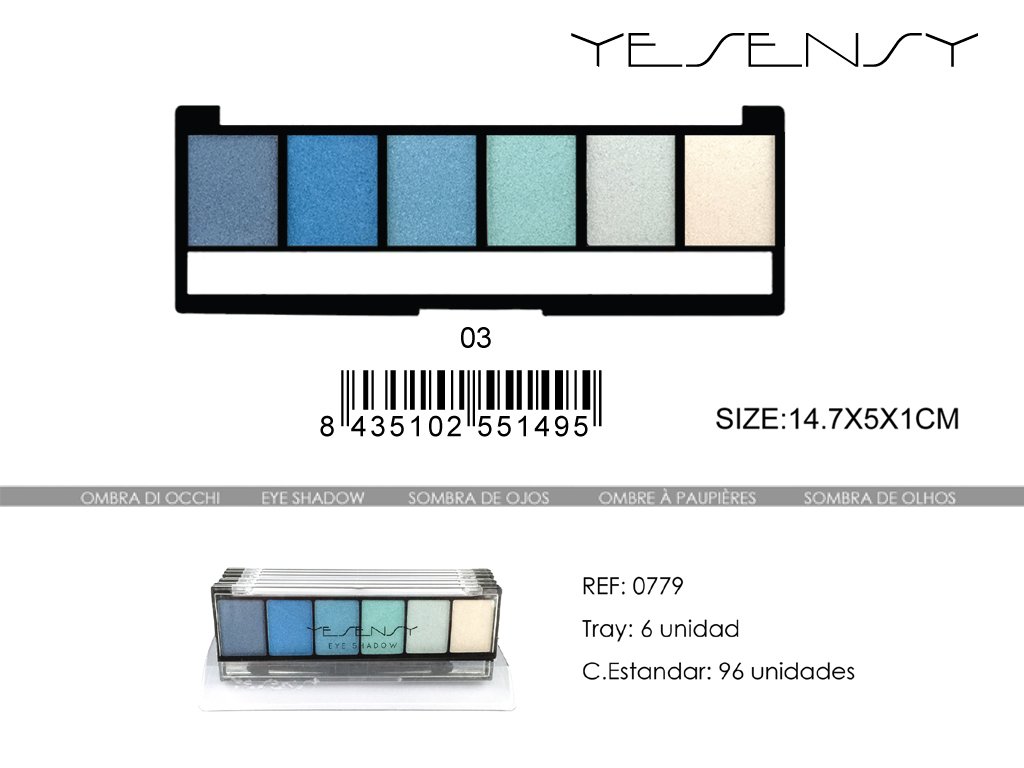 SOMBRA DE OJOS YESENSY 6 TONOS
