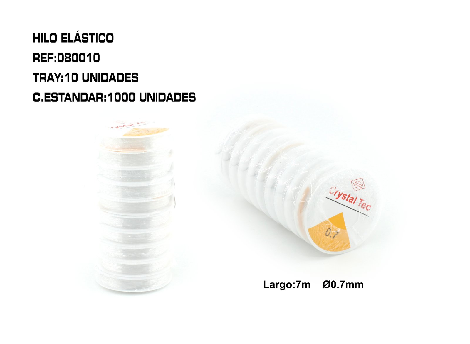 HILO ELASTICO 0.7MM 7M 10 ROLLO