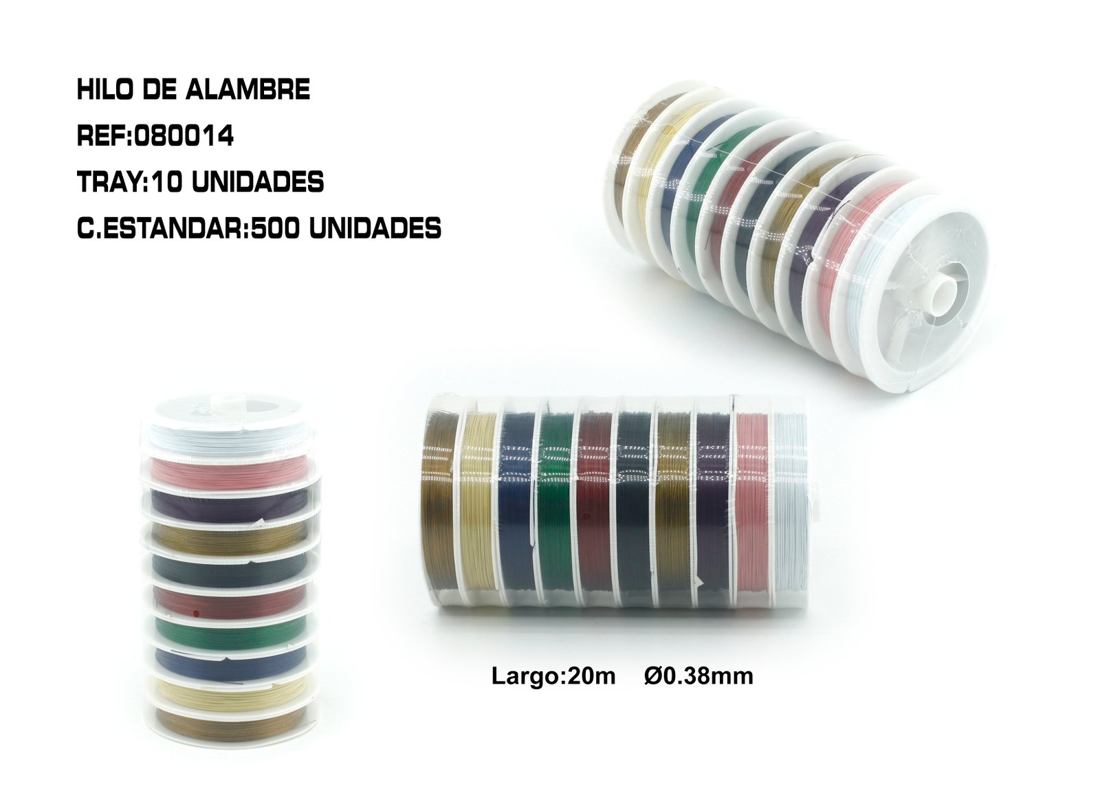 HILO ALAMBRE 0.38MM 20M 10 ROLLO