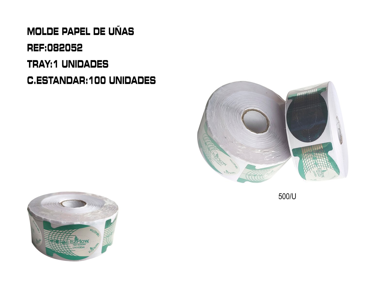 500U MOLDE DE UÑAS EN PAPEL
