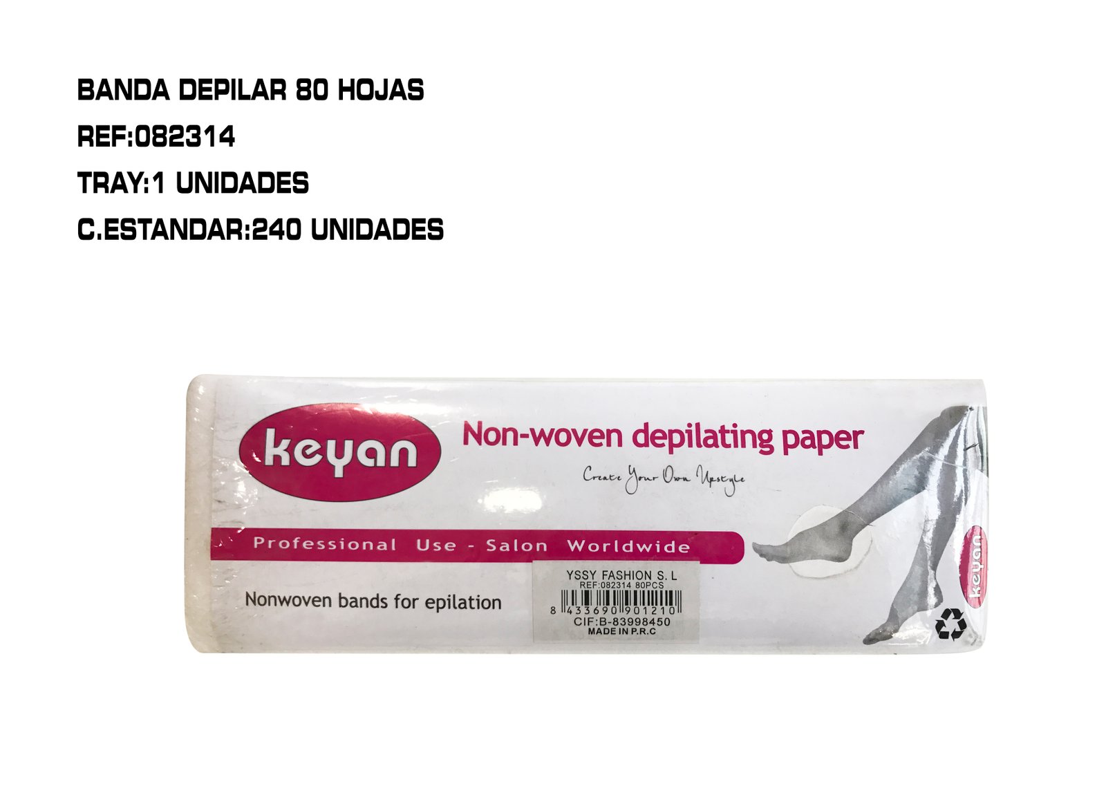 PAPEL PARA DEPILAR 80 HOJAS X PAQUETE