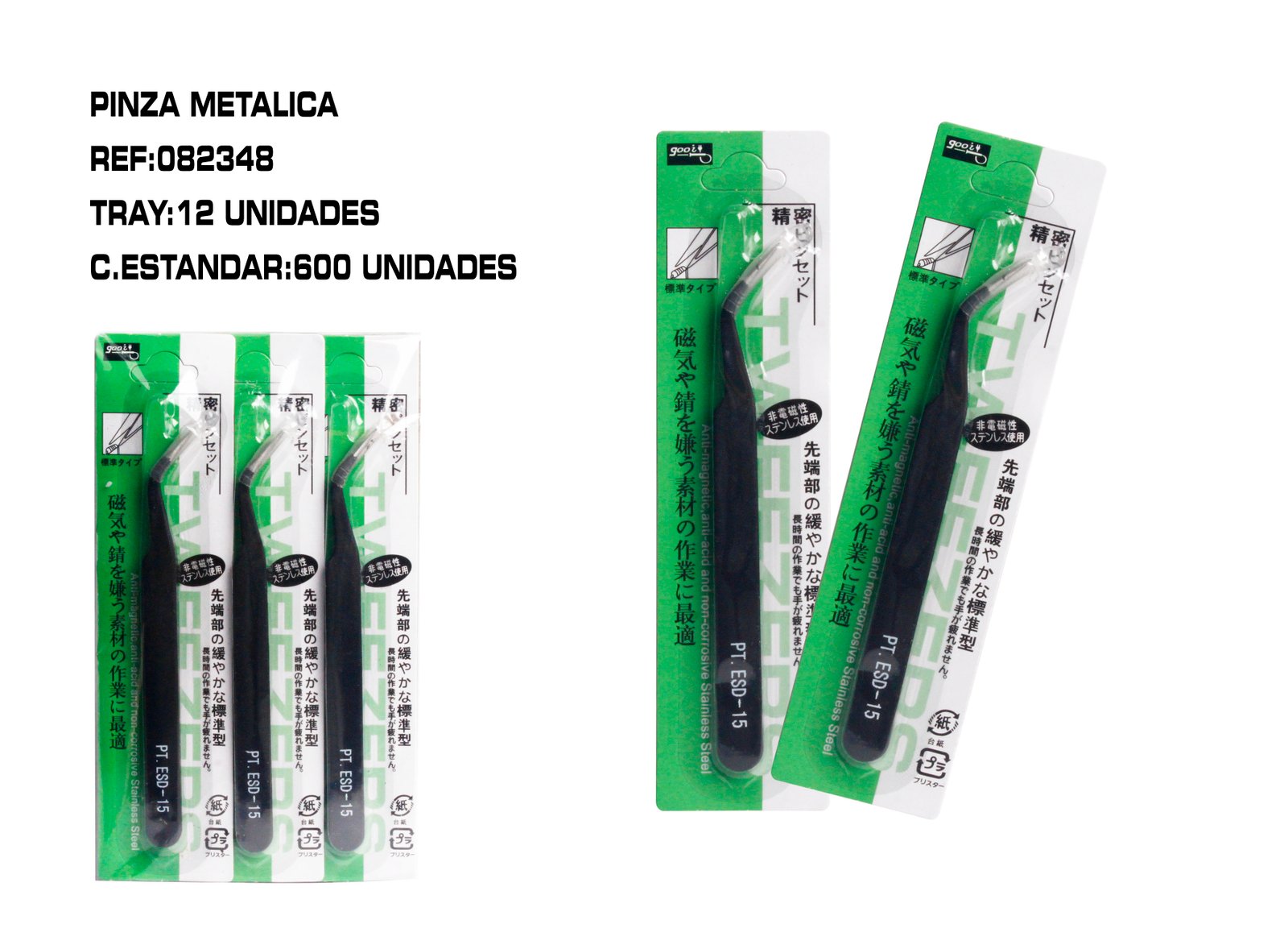 PINZA METAL PUNTA CURVADA