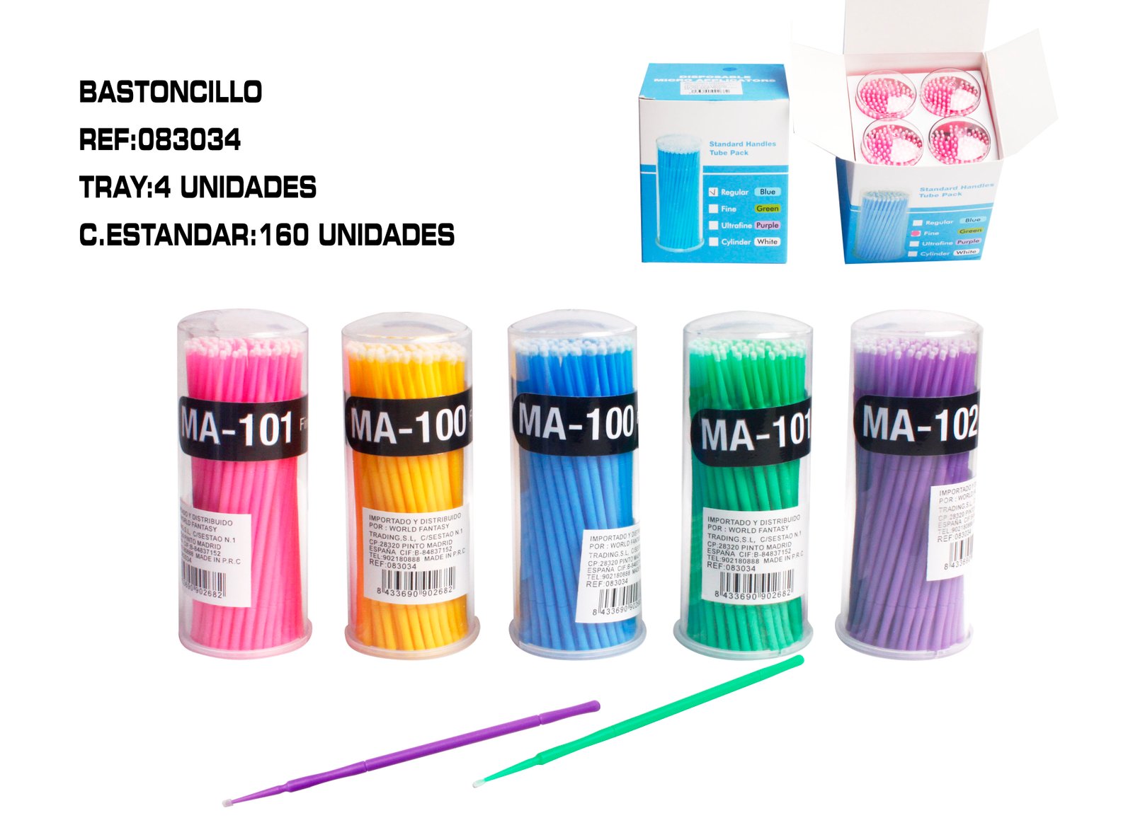 100U BASTONCILLOS DE ALGODON USO ESTETICO