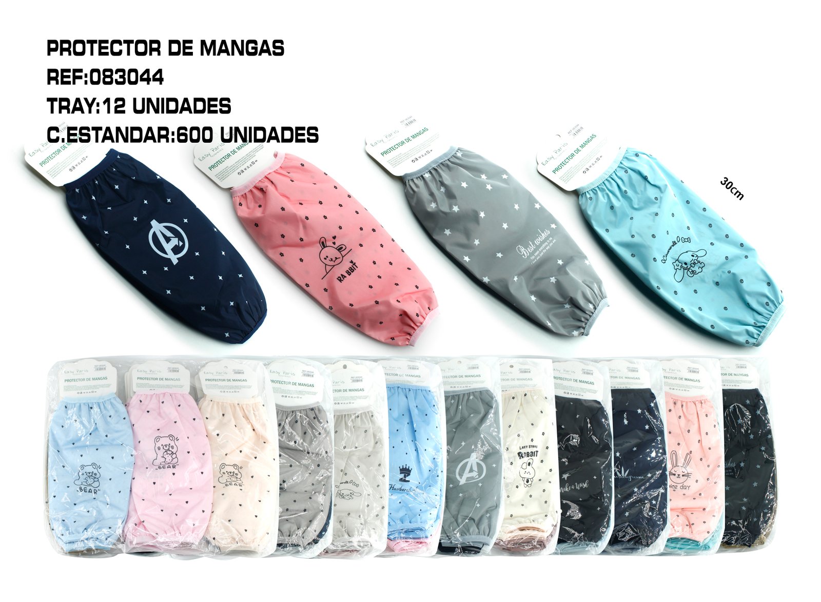 CUBRE MANGAS COL.SURTIDO 30*17CM