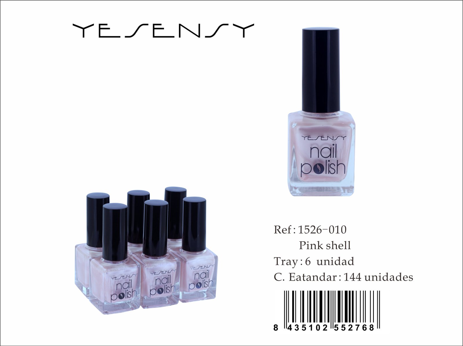 LACA DE UÑAS 6/U PINK SHELL