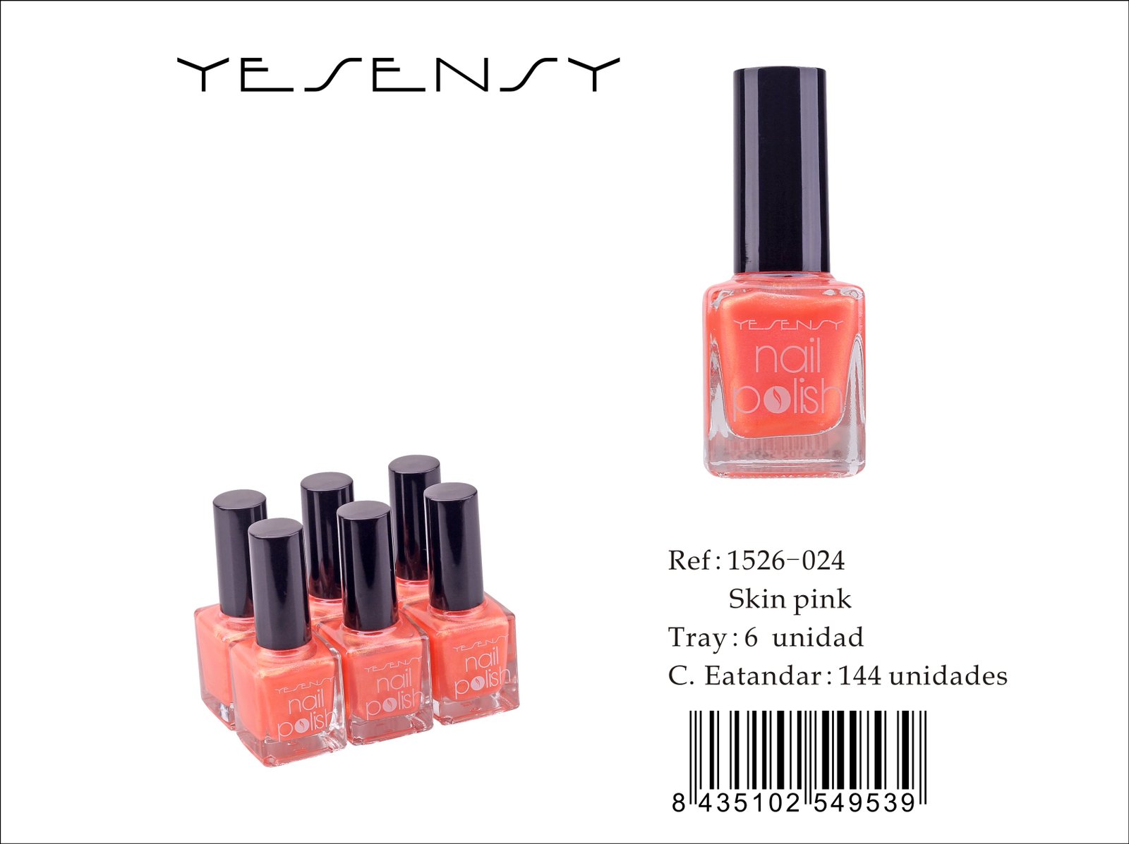 LACA DE UÑAS 6/U SKIN PINK