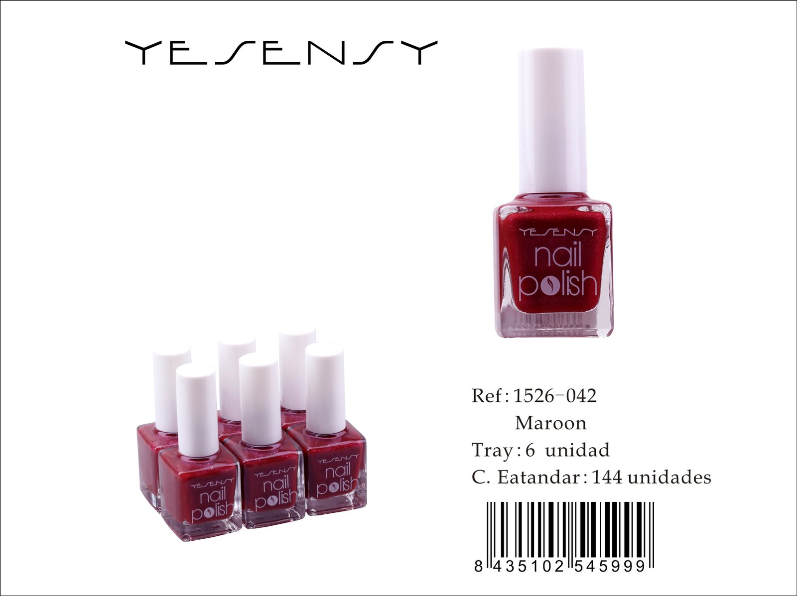LACA DE UÑAS 6/U MAROON