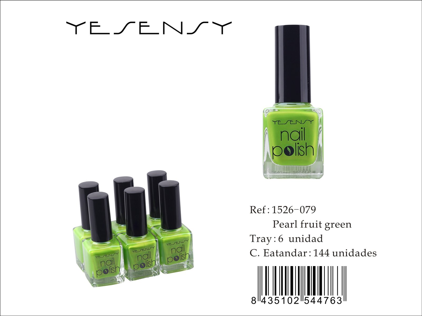 LACA DE UÑAS 6/U PEARL FRUIT GREEN
