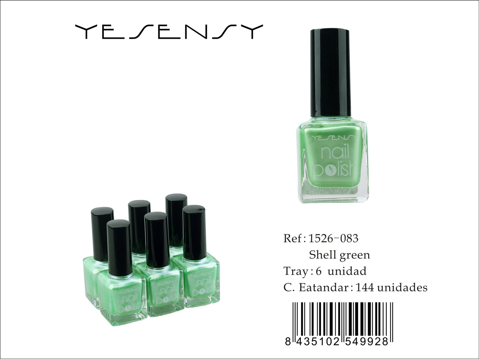 LACA DE UÑAS 6/U SHELL GREEN