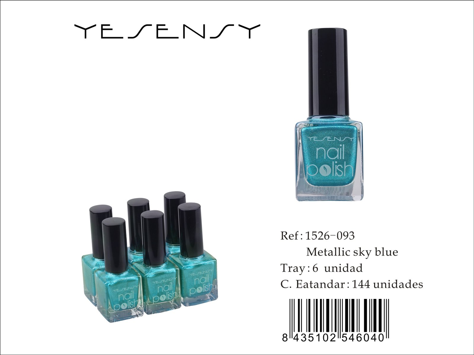LACA DE UÑAS 6/U METALLIC SKY BLUE