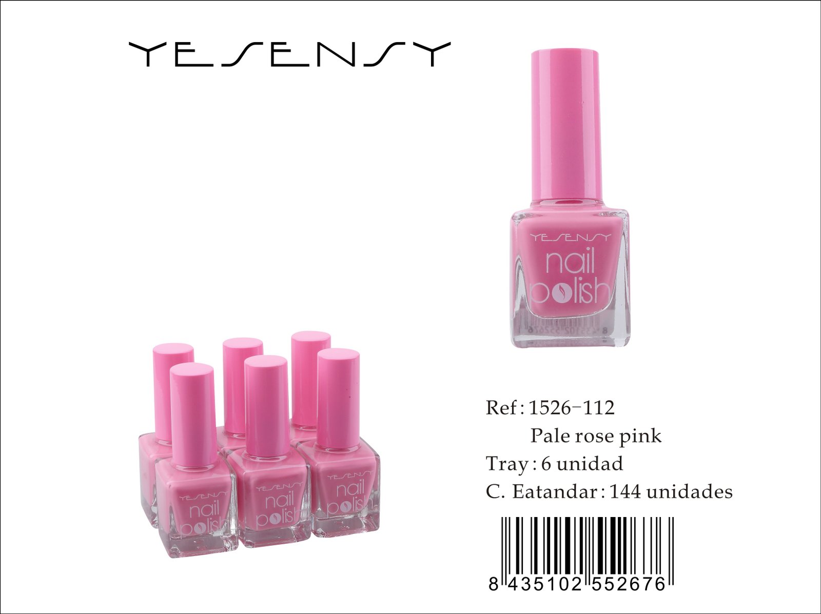 LACA DE UÑAS 6/U PALE ROSE PINK