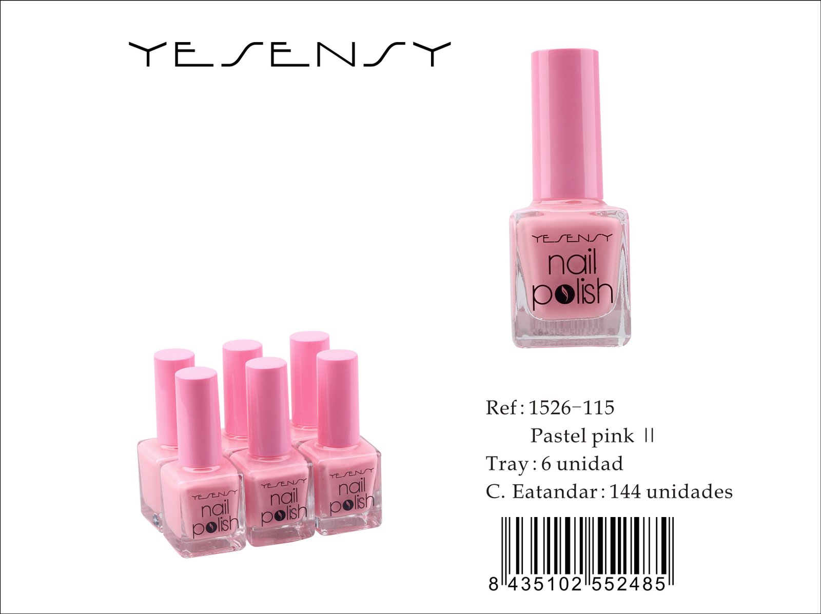 LACA DE UÑAS 6/U PASTEL PINK ?