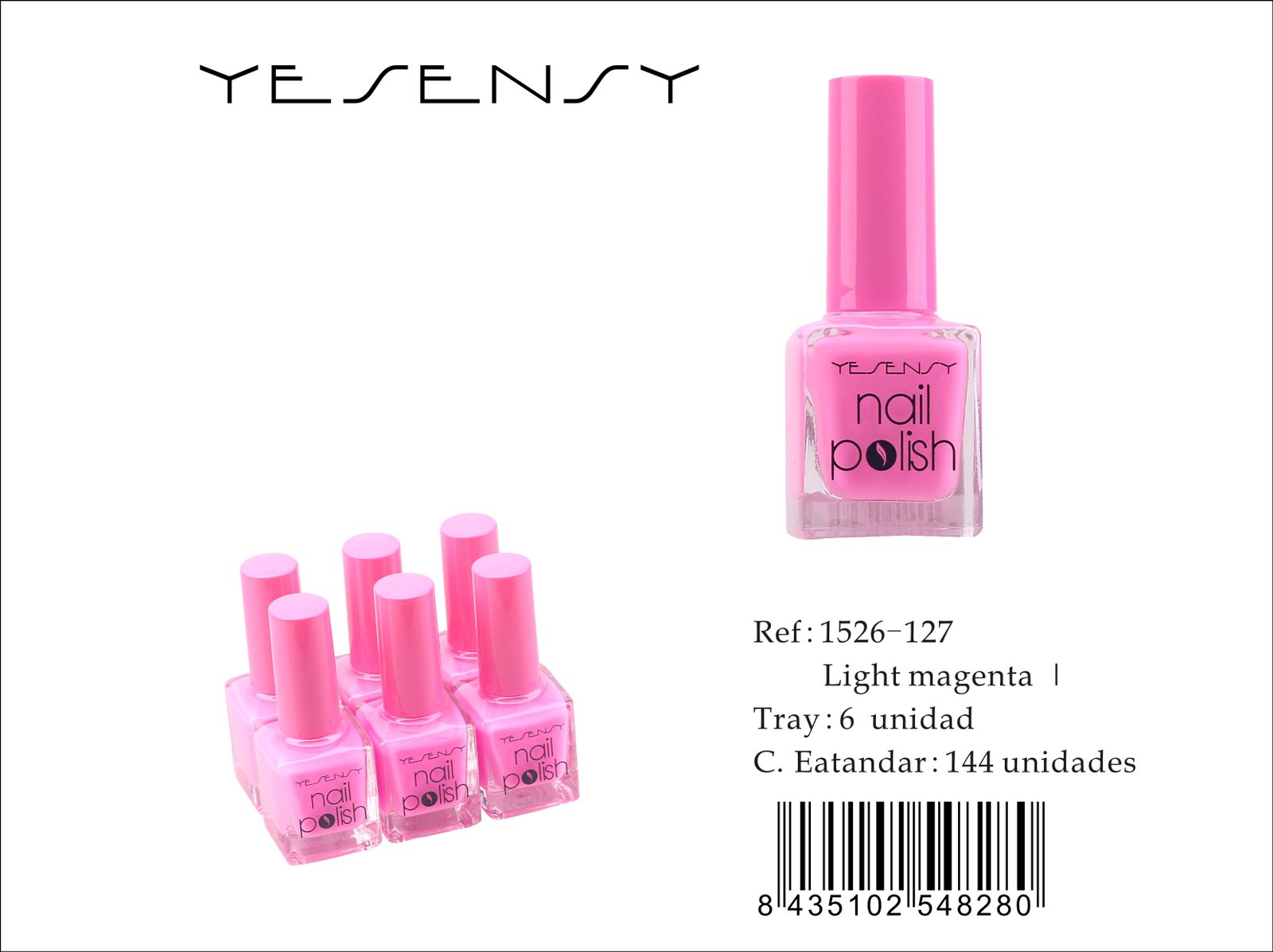 LACA DE UÑAS 6/U LIGHT MAGENTA