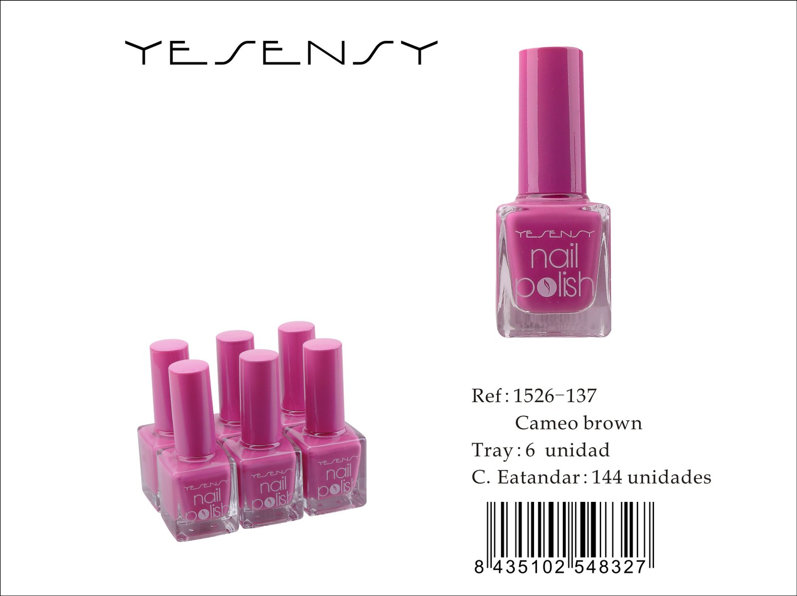 LACA DE UÑAS 6/U CAMEO BROWN