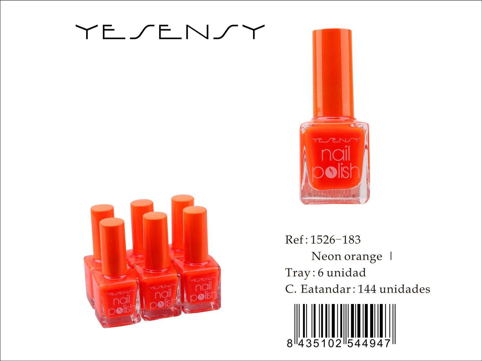 LACA DE UÑAS 6/U NEON ORANGE ?