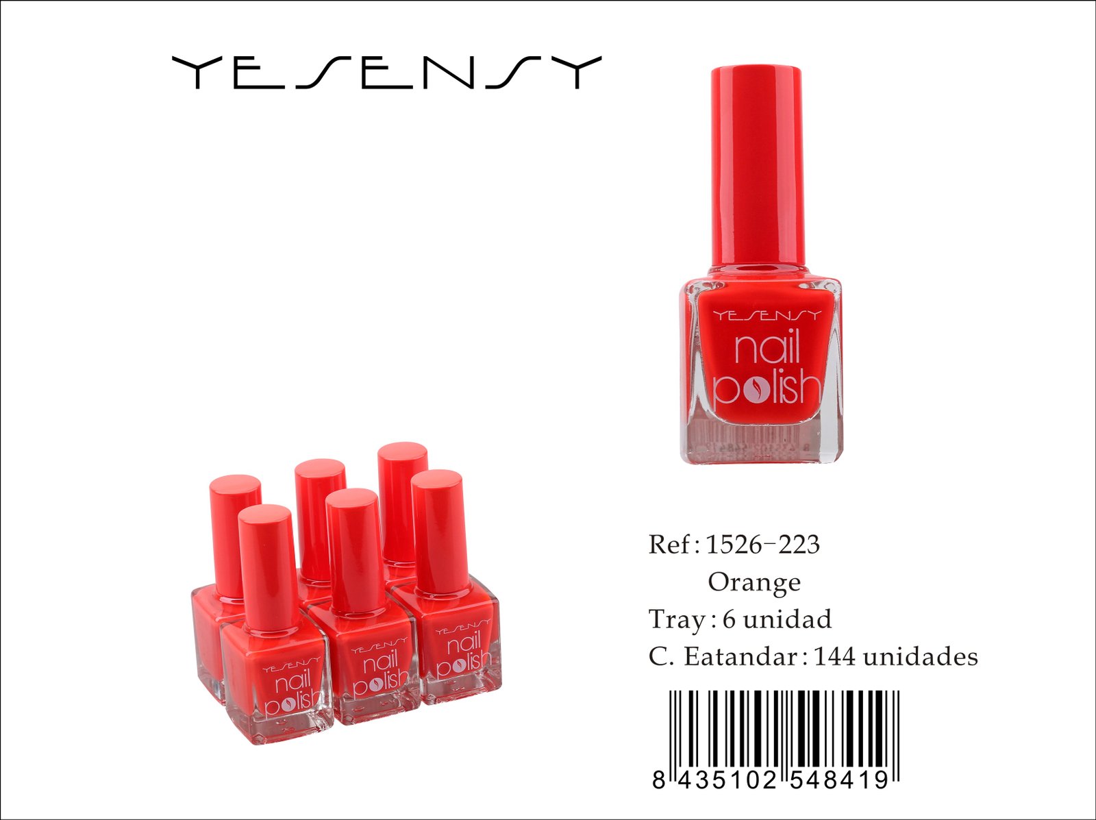 LACA DE UÑAS 6/U ORANGE