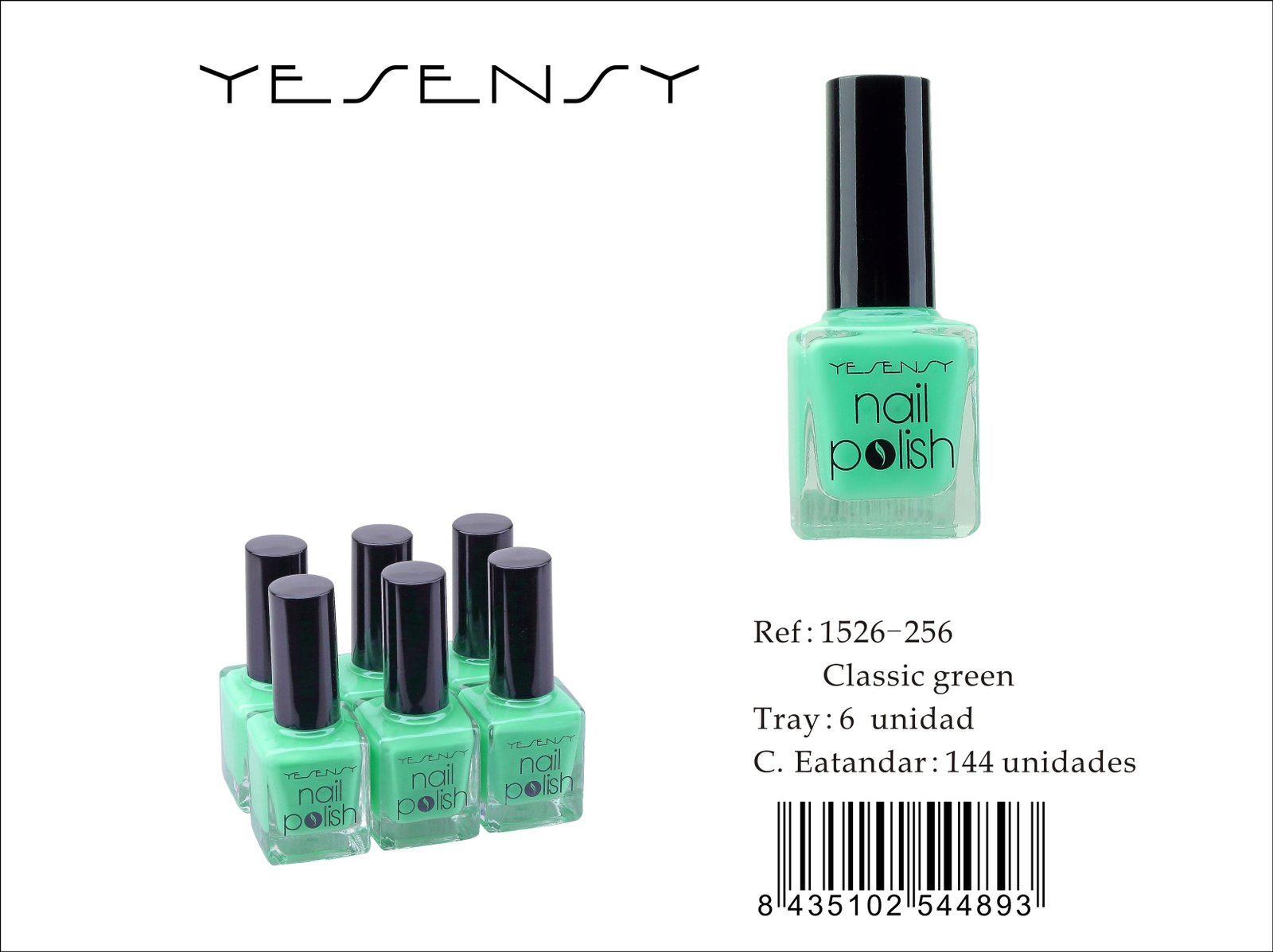 LACA DE UÑAS 6/U CLASSIC GREEN