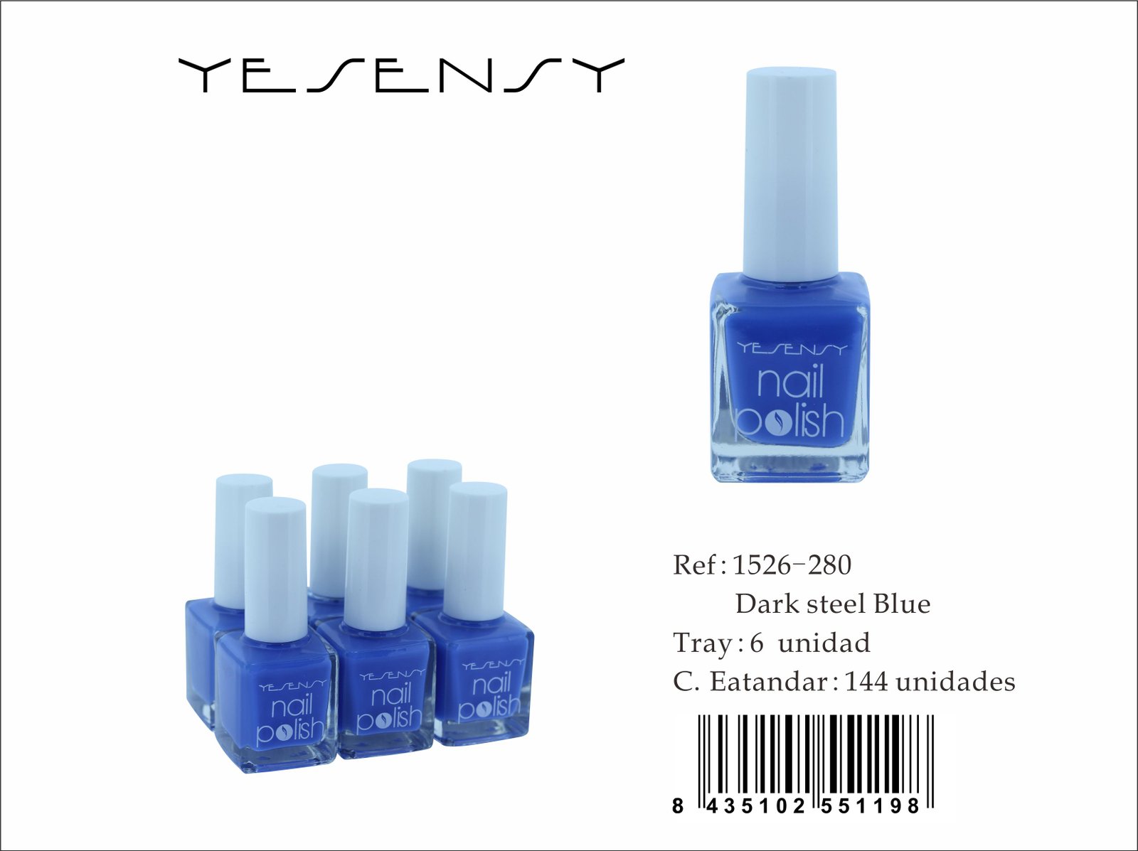 LACA DE UÑAS 6/U DARK STEEL BLUE