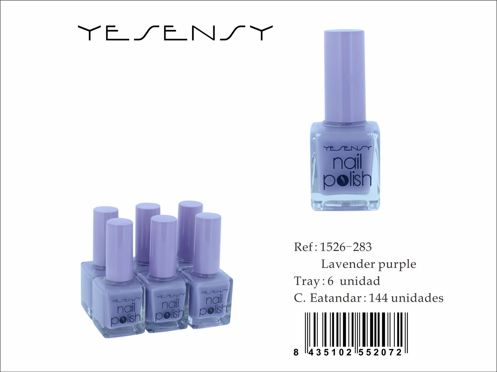 LACA DE UÑAS 6/U LAVENDER PURPLE